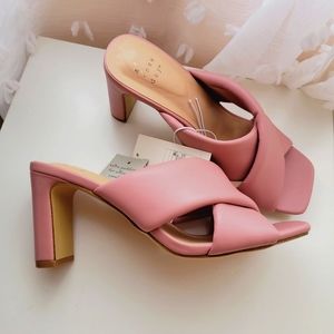 A New Day Clemence Pink Mule Heels